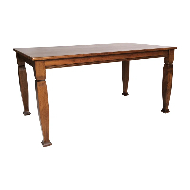 Gracie Oaks Solid Wood Commercial Grade Dining Table with Turned Legs