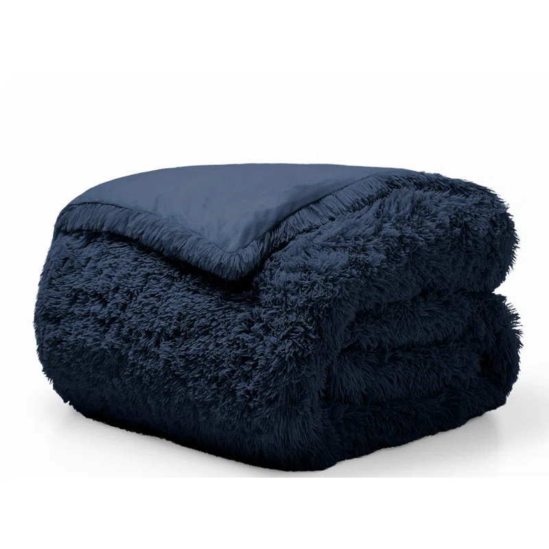 Bare Home Shaggy Fleece Plush Duvet Cover