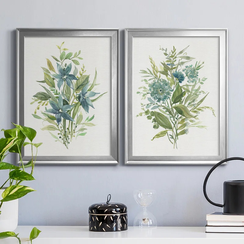 Red Barrel Studio® " Greenery I " 2 - Pieces Painting Print