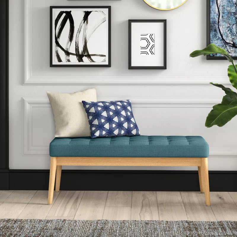 George Oliver Babbs Fabric Upholstered Bench