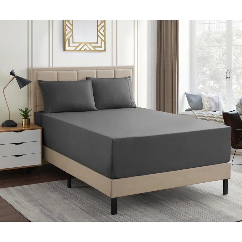 Sweet Home Collection 18-24" Extra Deep Pocket Ultra Soft Microfiber Solid Sheet Set