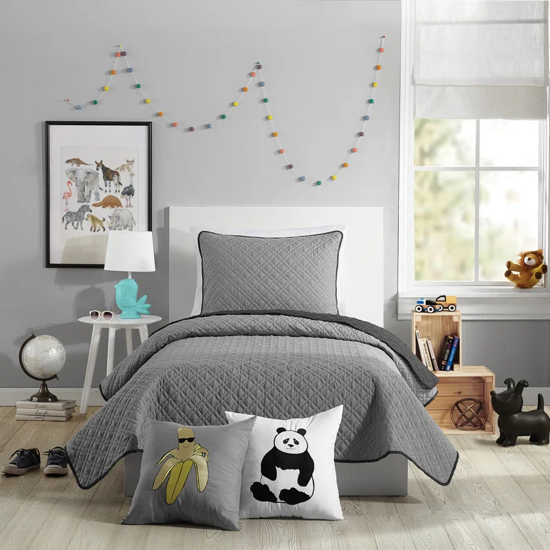 Urban Playground Corbin and Angelietta Microfiber Reversible Quilt Set
