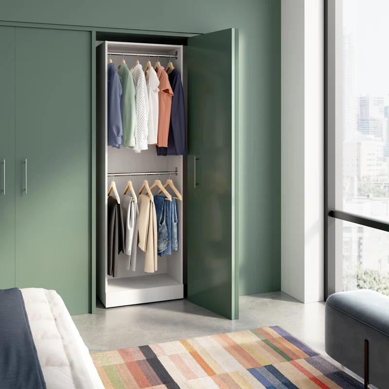 Bestar Florence 25W X 16D Modular Double Hanging Closet System Tower