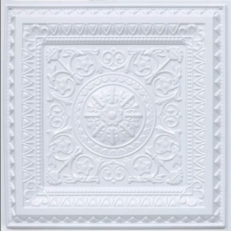 uDecor Economy La Scala Drop-In PVC Ceiling Tile (Set of 10)