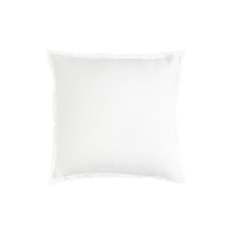 Anaya Fringed Feather Throw Pillow