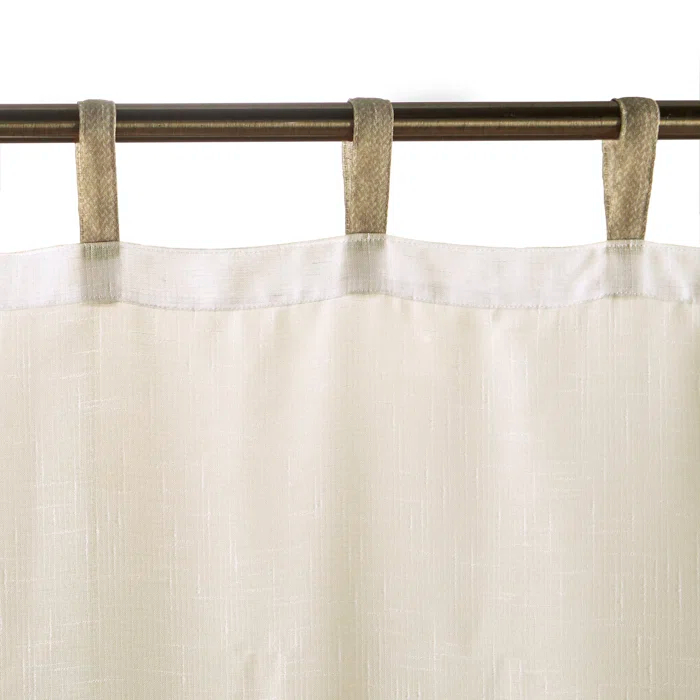 Gracie Oaks Janig Solid Sheer Tab Top Single Indoor/Outdoor Curtain Panel & Reviews | Wayfair