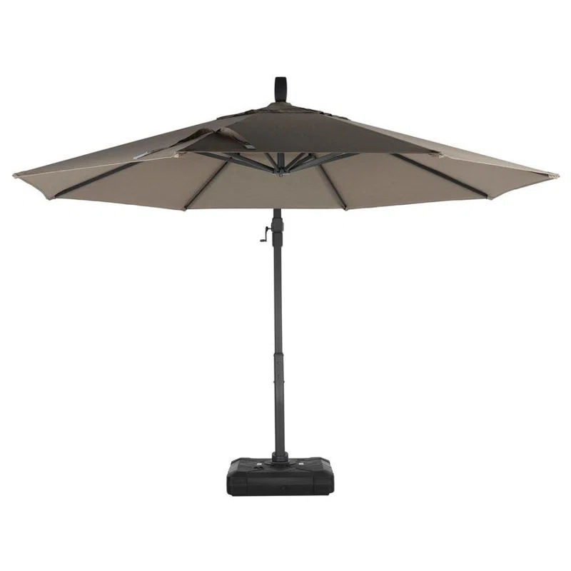 Panama Jack Outdoor 11.5 Ft Cantilever Sunbrella Denim 360 Umbrella w/Movable Base