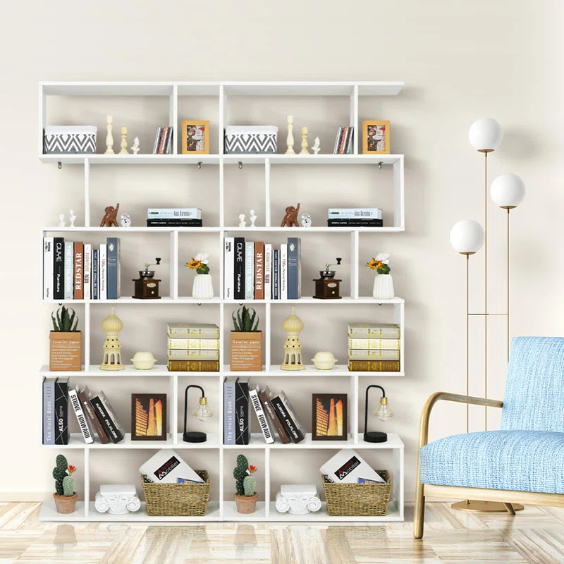Latitude Run® Pomp Geometric Bookcase