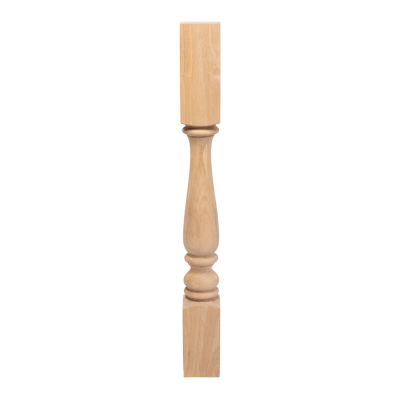 Architectural Products by Outwater L.L.C. Unfinished North American Solid Oak Plain Full Round Kitchen Island Leg (Set of 4)