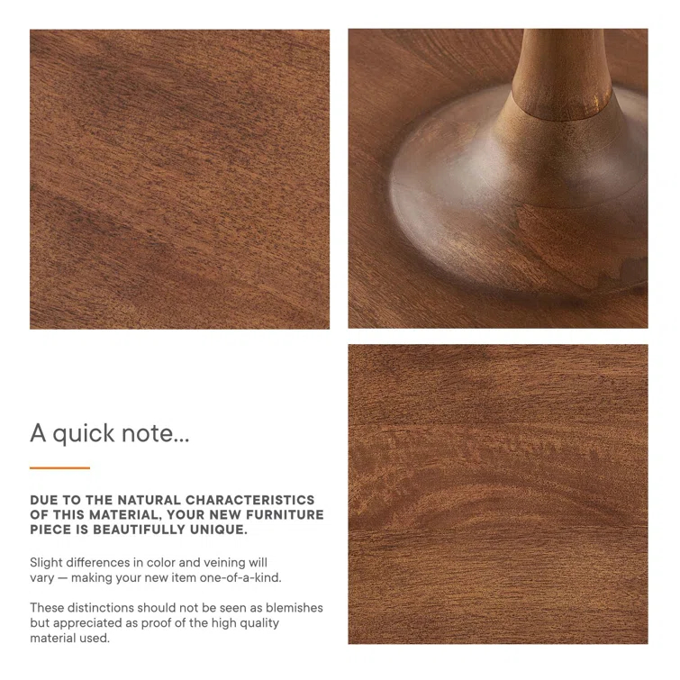 Modway Modway Lina Solid Wood Pedestal End Table