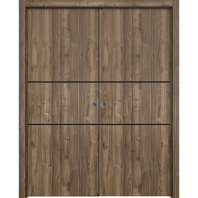 SARTODOORS Solid + Manufactured Wood Paneled French Doors