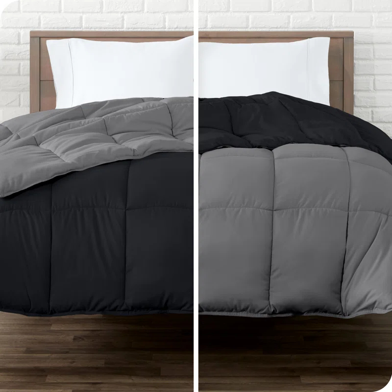 Bare Home Premium Ultra Soft Modern & Contemporary Box Stitch Comforter