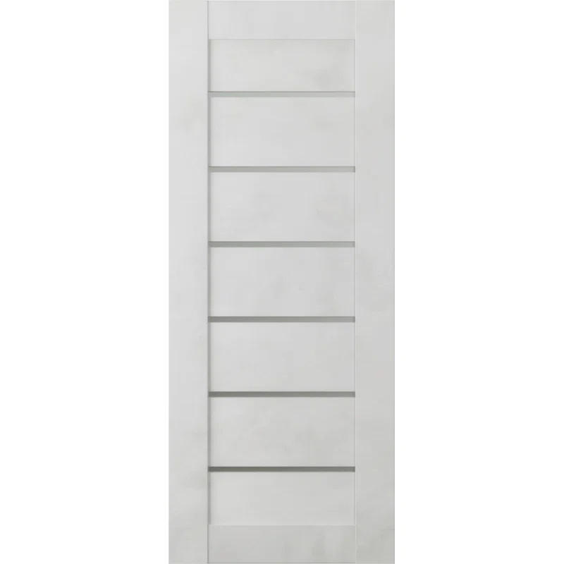 Belldinni Avon 07-02 Paneled Manufactured Wood and Frosted Glass Interior Door Slab