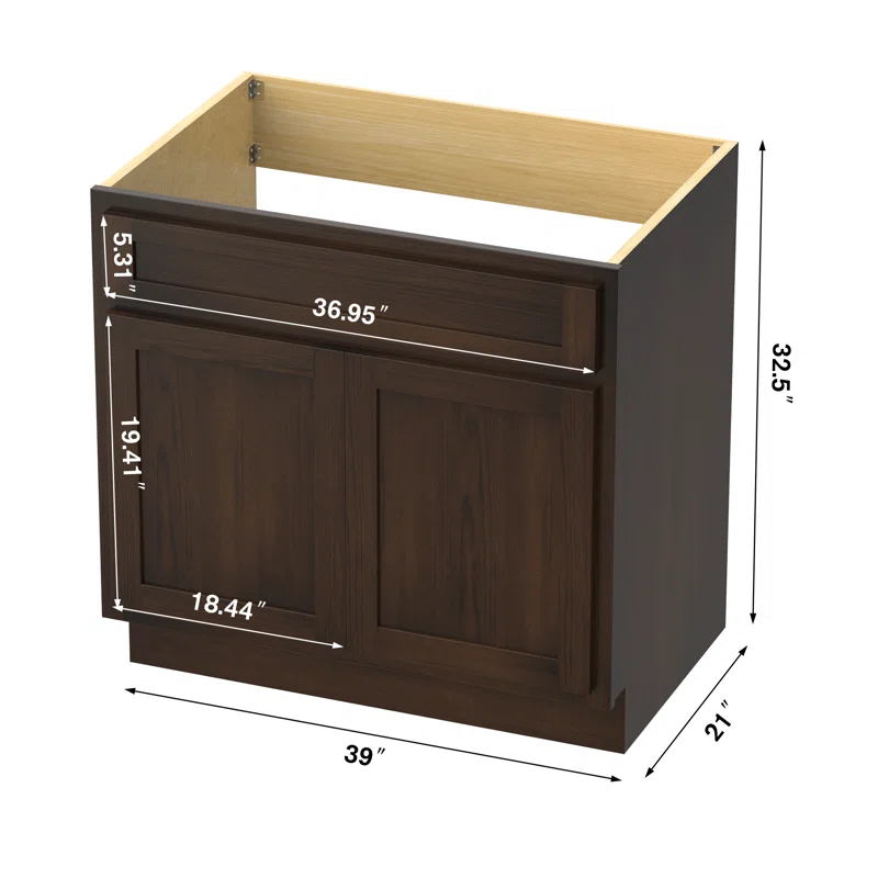 Home Beyond 39'' Single Bathroom Vanity Base Only