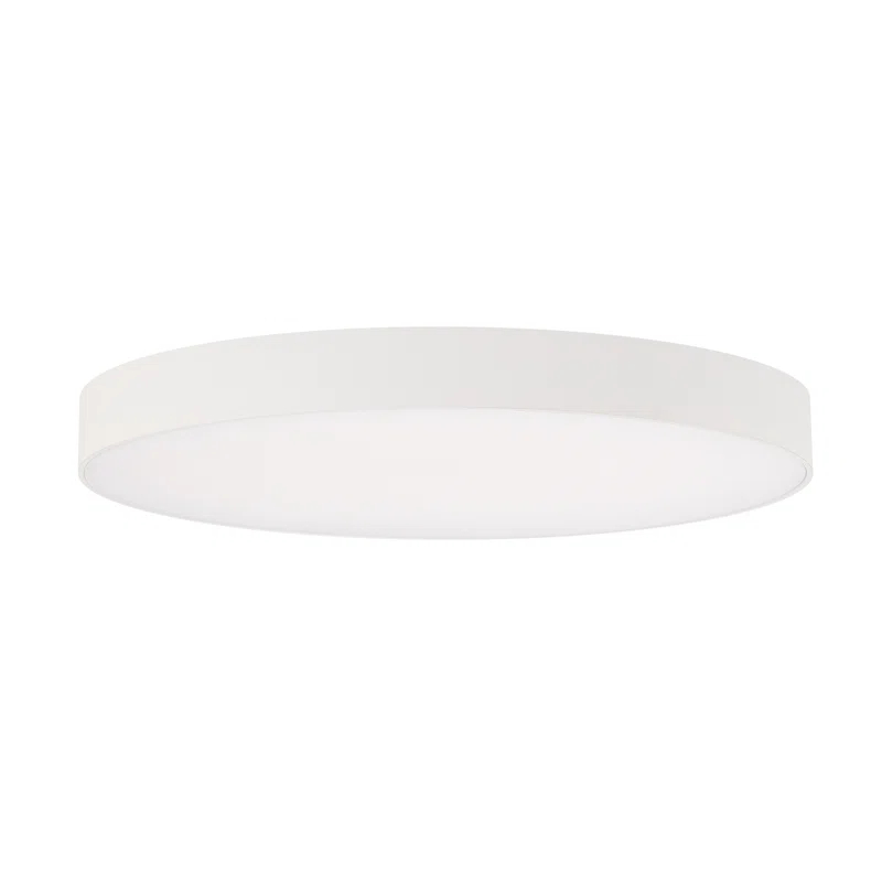WAC Limited Edgeless Round Acrylic Dimmable LED Flush Mount Light With Color Temperature Switch: 2700K, 3000K, 3500K, 4000K, and 5000K