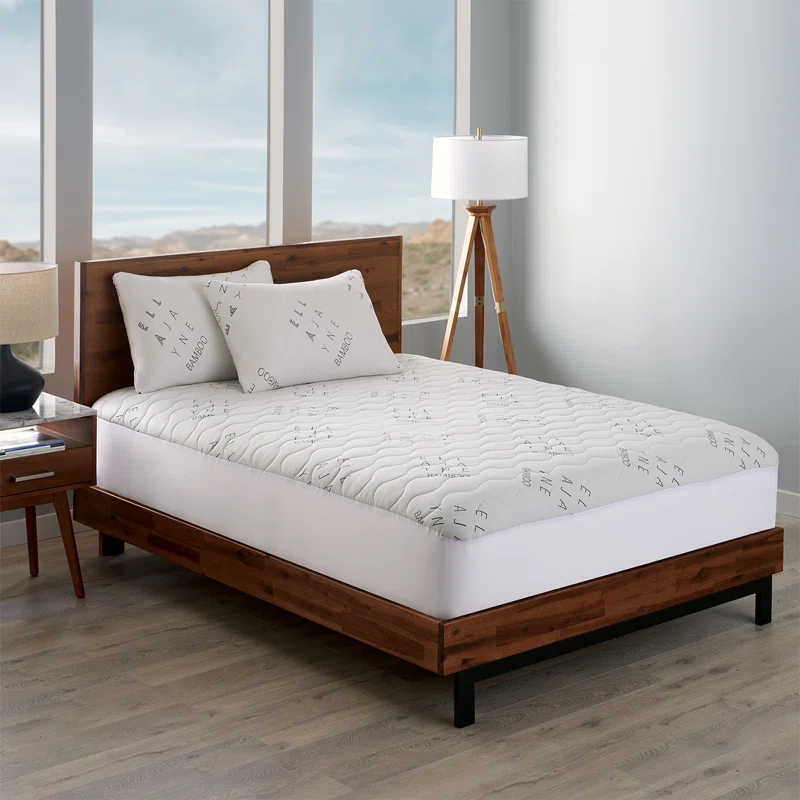 Ella Jayne Home Ella Jayne Bamboo 2-Piece Bundle: Bamboo Mattress Pad & Shredded Memory Foam Pillow Jumbo