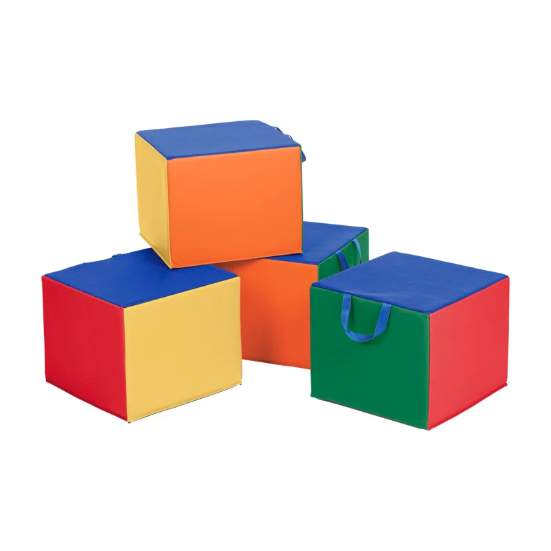 ECR4Kids ECR4Kids SoftZone Children's Cozy Cubes, Flexible Seating, 4-Pack