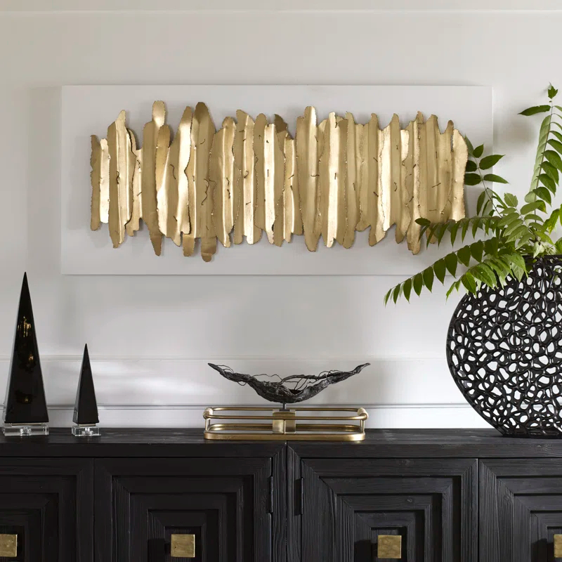 Lev Glam Abstract Wall Decor on Metal