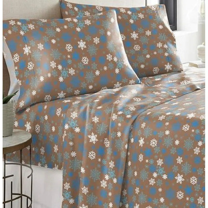 Pointehaven Flannel Damask Sheet Set