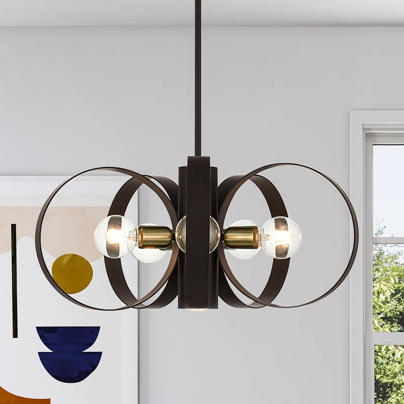 Babara 6 - Light Dimmable Geometric Chandelier