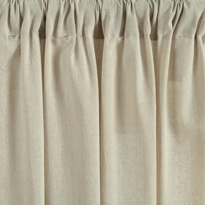Lush Decor Tassel Window Solid Cotton Blend Semi-Sheer Rod Pocket Single Curtain Panel