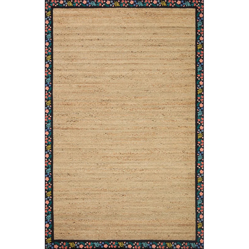 Rifle Paper Co. x Loloi Costa COS-01 Wildwood Natural/Black Area Rug