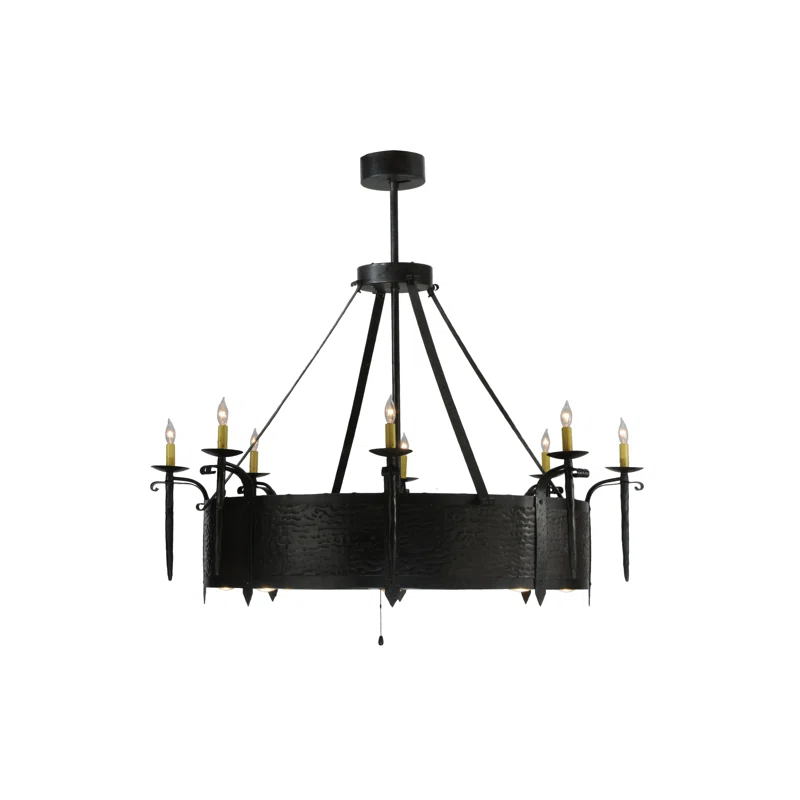 Meyda Lighting Rustic Lodge 16 - Light Dimmable Drum Chandelier