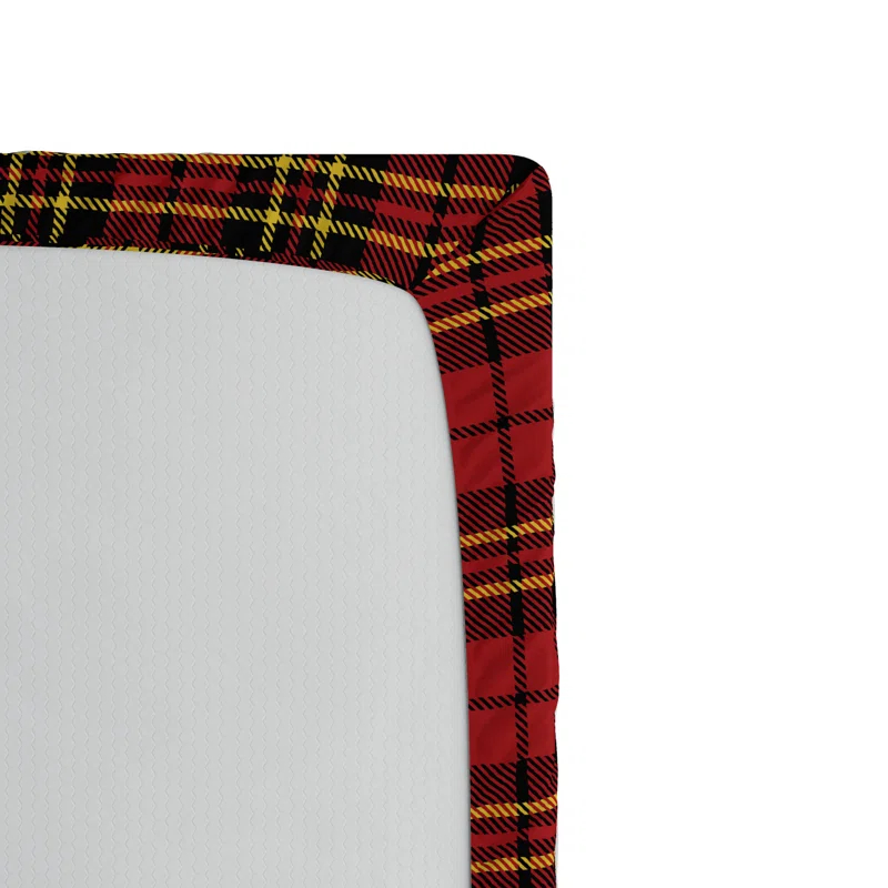 Ambesonne Microfiber Plaid Fitted Sheet