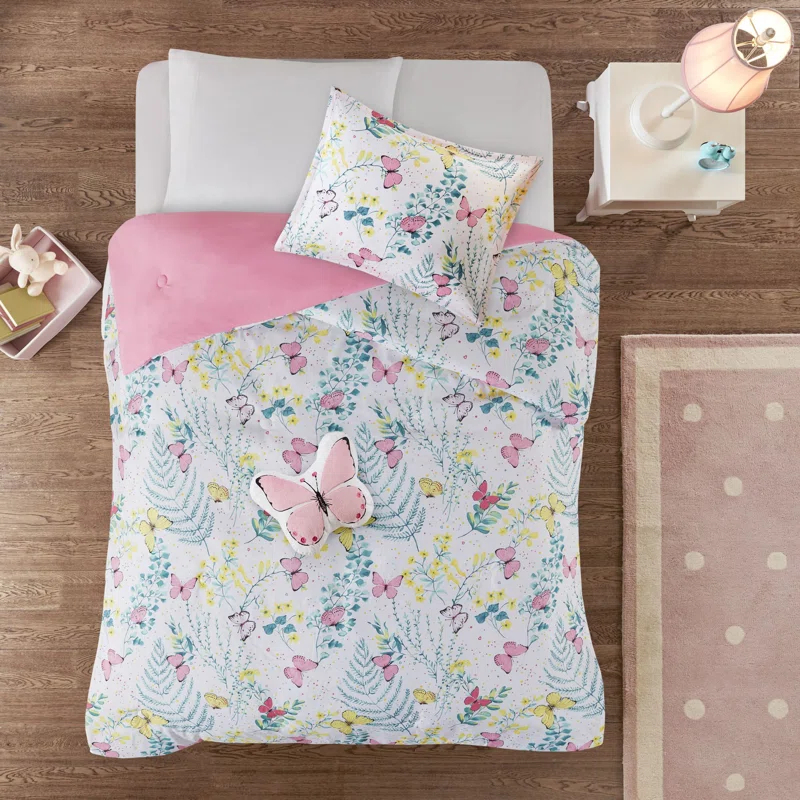 Cynthia Printed Butterfly Comforter Set