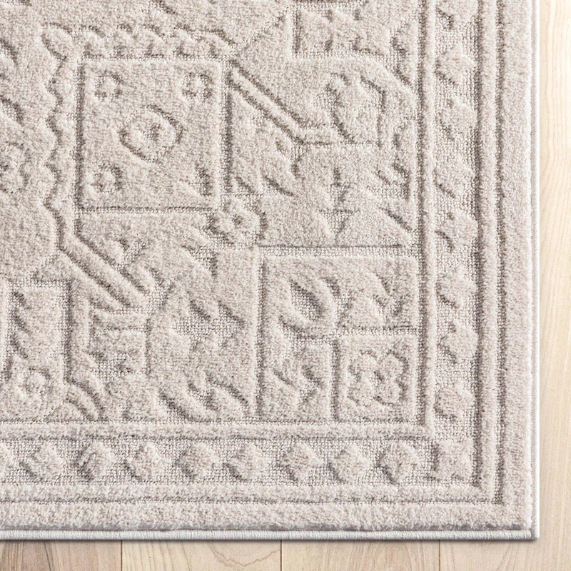 Well Woven Well Woven Harlow Cloud Medallion Farmhouse Medallion Ivory Area Rug