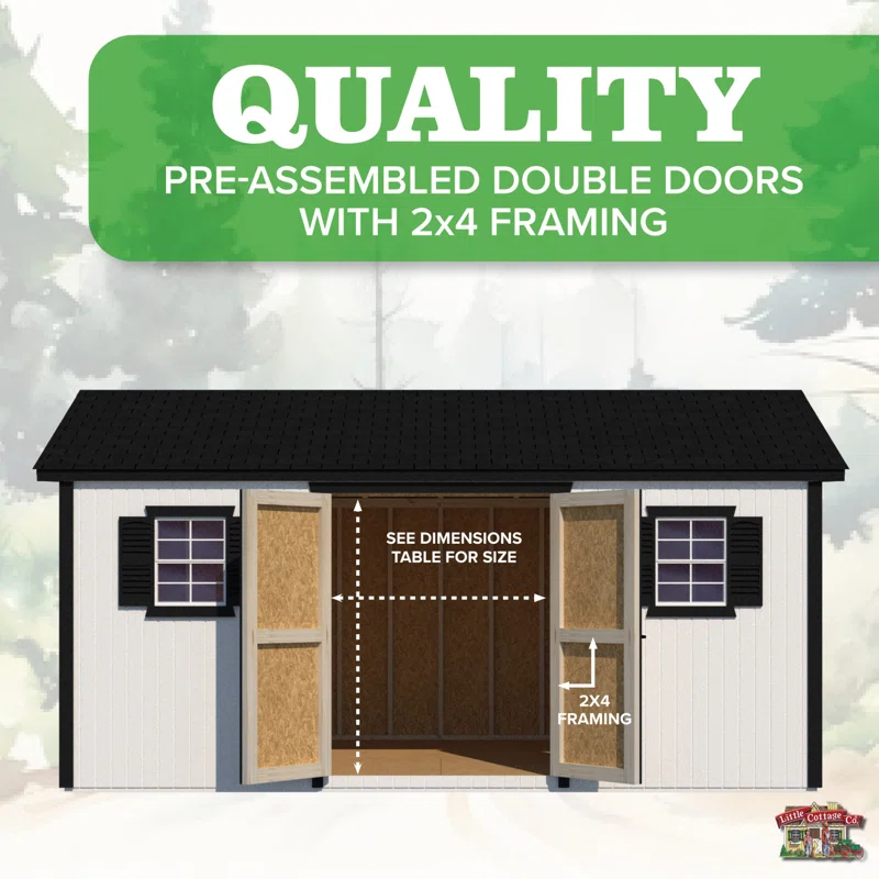 Little Cottage Co. Classic Workshop Outdoor Wood Storage Shed