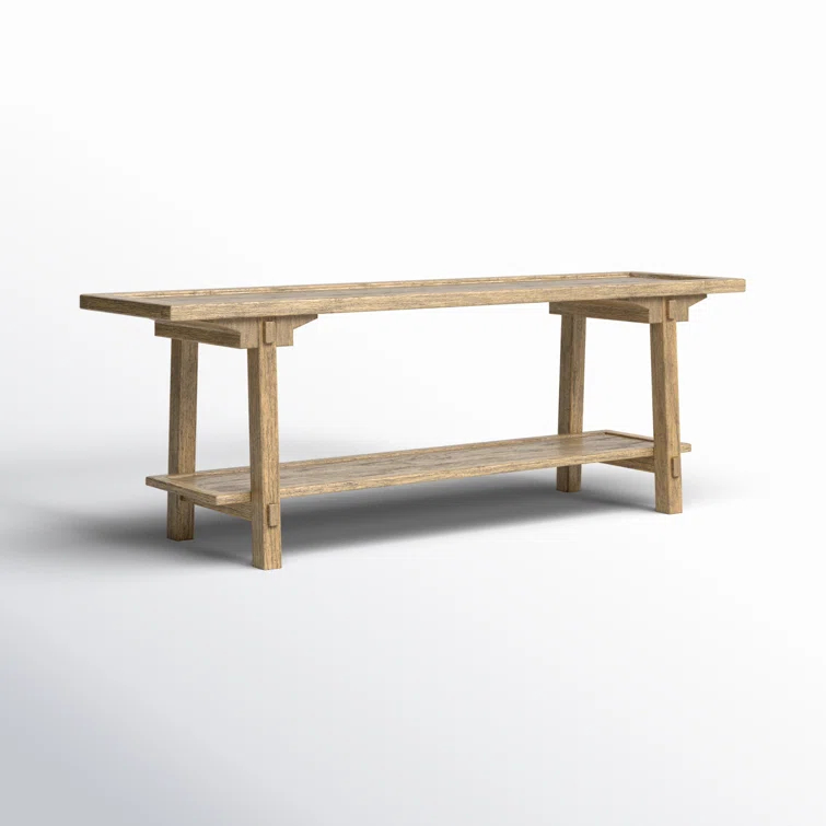 Frony Console Table-Distressed Light Oak