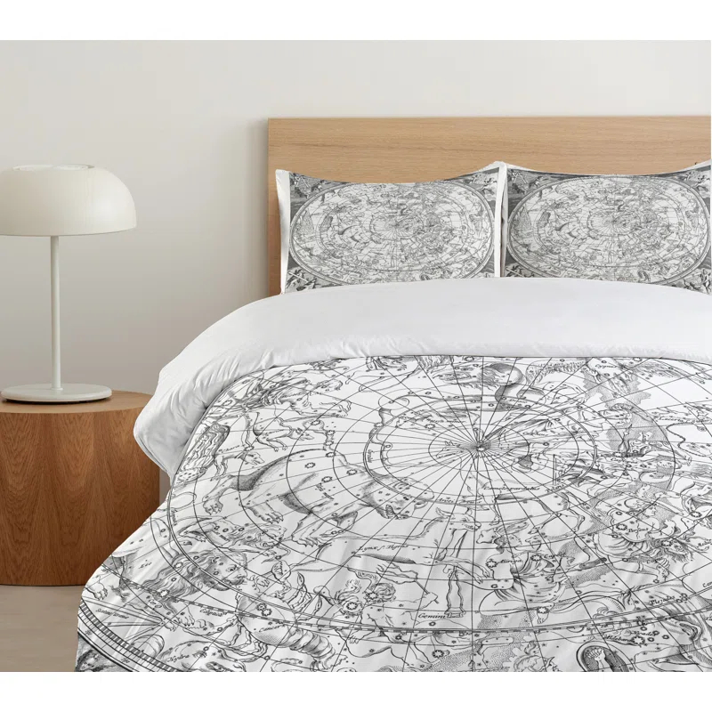 Ambesonne Constellation Eclectic Duvet Cover Set