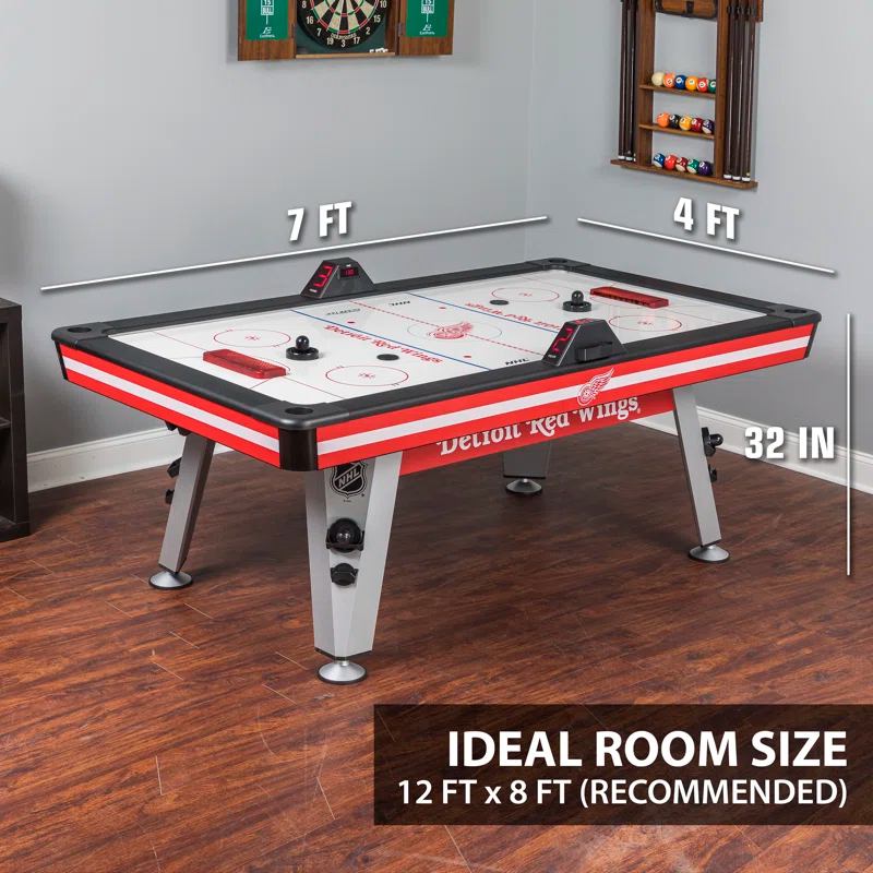 NHL 84" Air Hockey Table - Wrap Around Goal, LED Scoring, 4 Pucks and Pushers