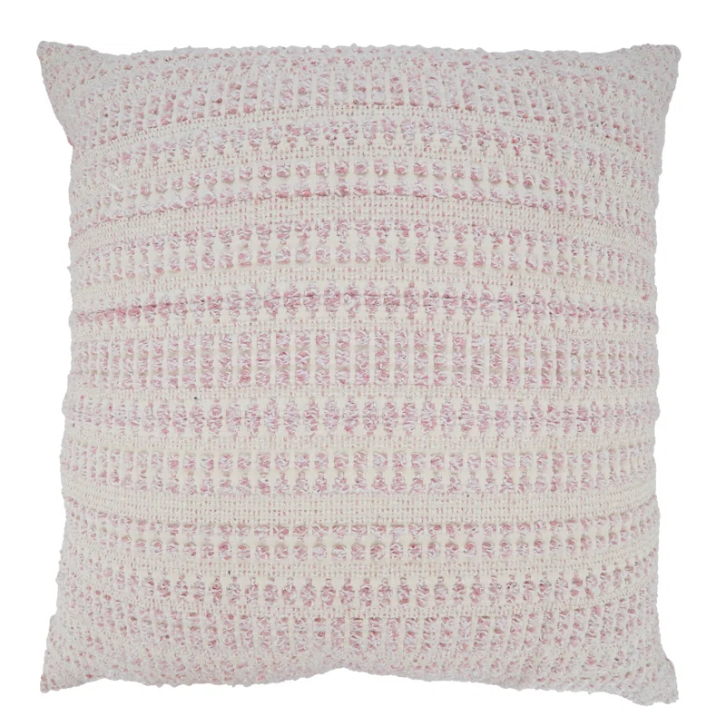 Saro Celeste Collection Geometric Cotton Blend Throw Pillow