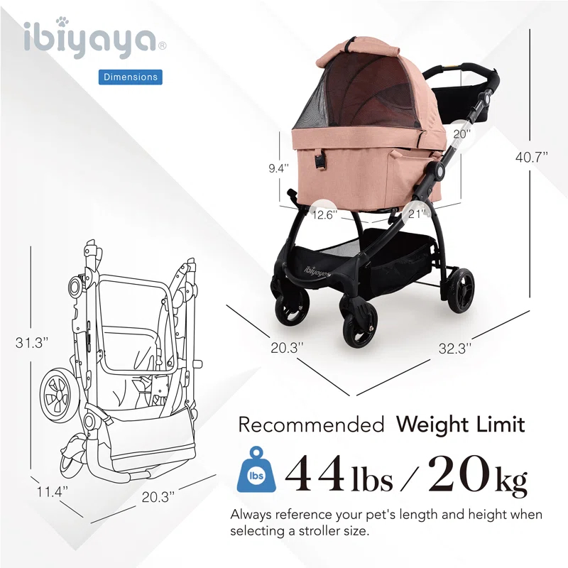 Ibiyaya New CLEO Travel System Pet Stroller