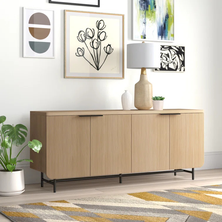 Willa Arlo™ Interiors Ludlow Reeded 4-Door Sideboard