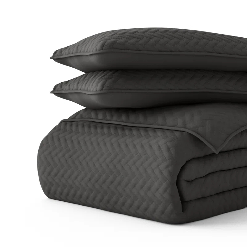 Antora Microfiber Modern & Contemporary Coverlet / Bedspread Quilt Set