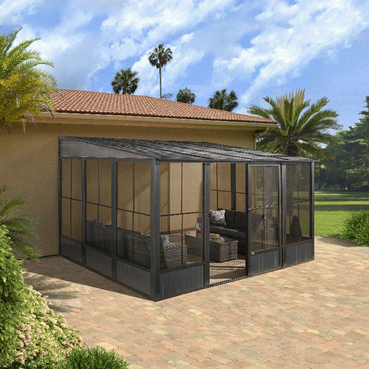 Sojag Sojag Charleston 10 ft. x 13 ft. Wall-Mounted Solarium