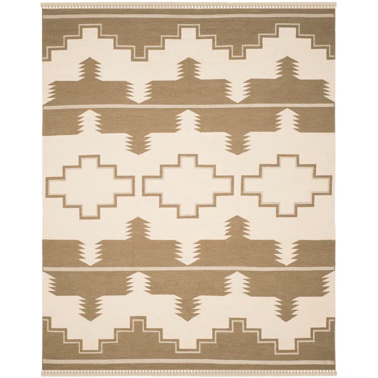 Black Mountain Hand-Knotted 8' x 10' Wool-Cotton Blend Area Rug