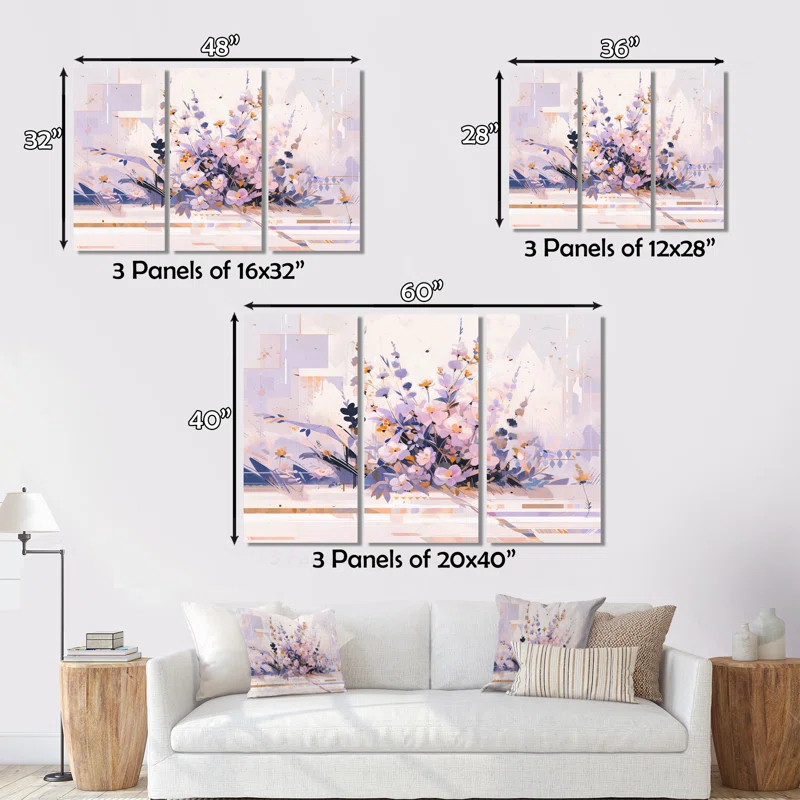 " Symmetrical Abstractions II " 3 - Pieces