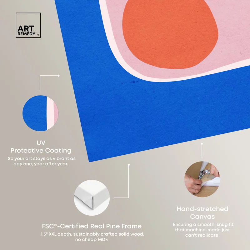 Art Remedy A Loner Sun Modern Abstract Geometric Wall Art by Art Remedy