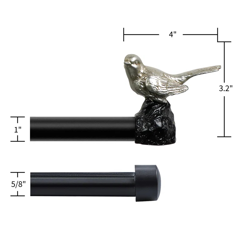 Meriville Adjustable Double Curtain Rod