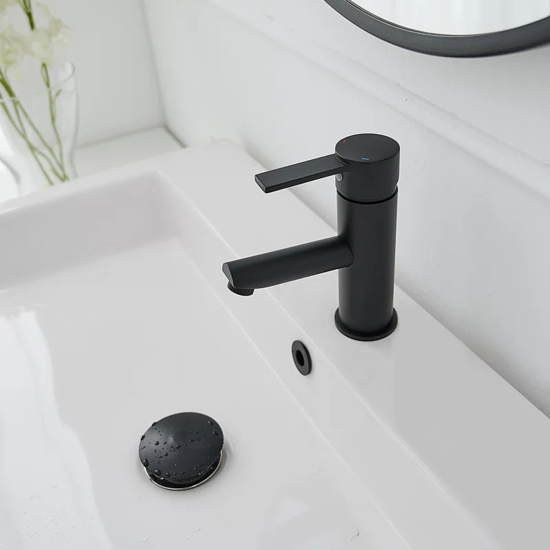 VIBRANTBATH A-96054-Black Single-Hole Single-handle Bathroom Faucet
