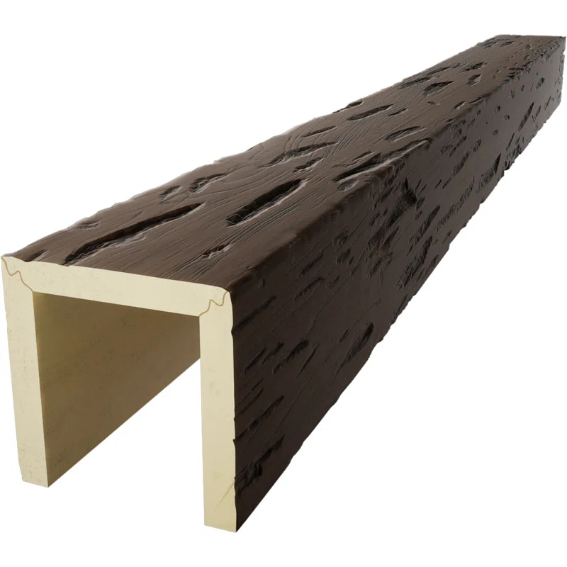 Ekena Millwork Pecky Cypress Endurathane Faux Wood 3-Sided Ceiling Beam (U-beam) | Wayfair