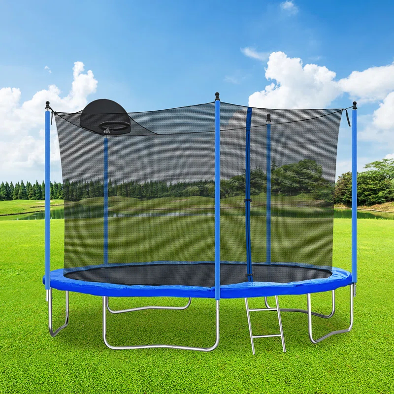 Audiohome Audiohome 12' Round Backyard Trampoline with Safety Enclosure