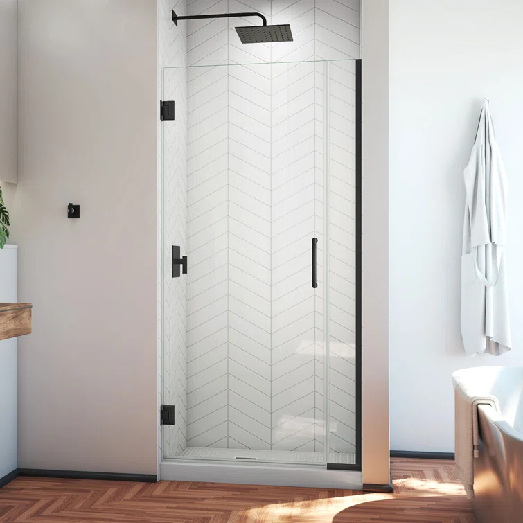 DreamLine Unidoor Plus 52" W x 72" H Pivot Frameless Shower Door with ClearMax™ Technology SHDR-243507210-09