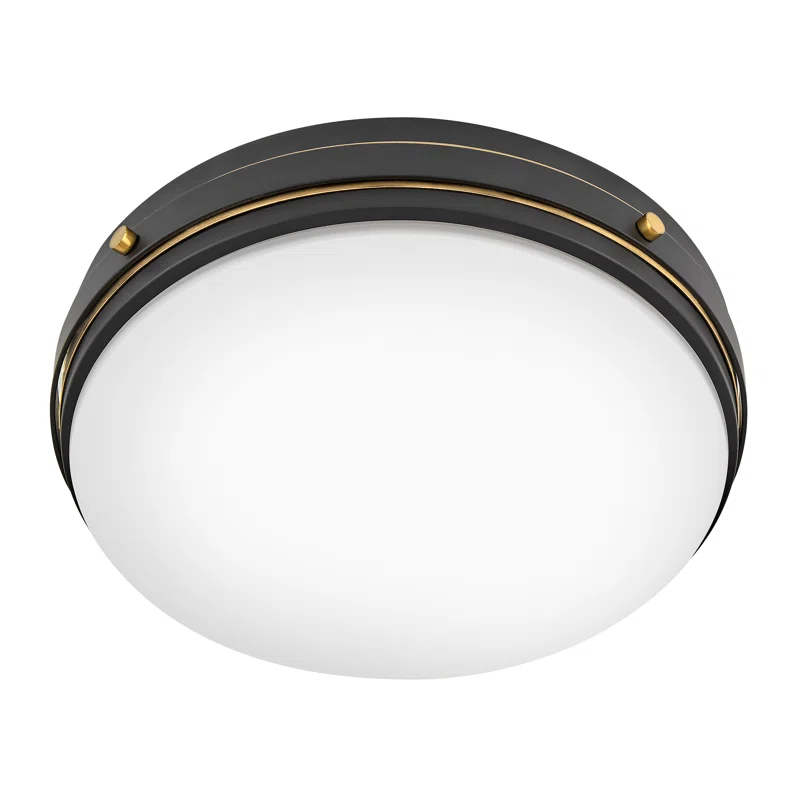 Hinkley Hinkley Oliver 15.75" 3-Light Shallow Flush Mount Ceiling Light w/ Etched Opal Glass
