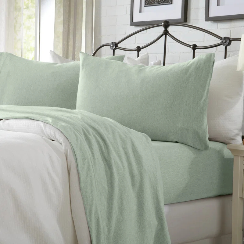 FreshFolds Cotton Blend Jersey Knit Super Soft Sheet Set