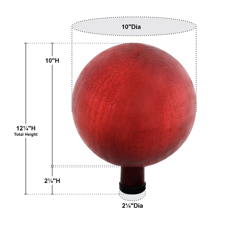 Madore Glass Abstract Gazing Ball